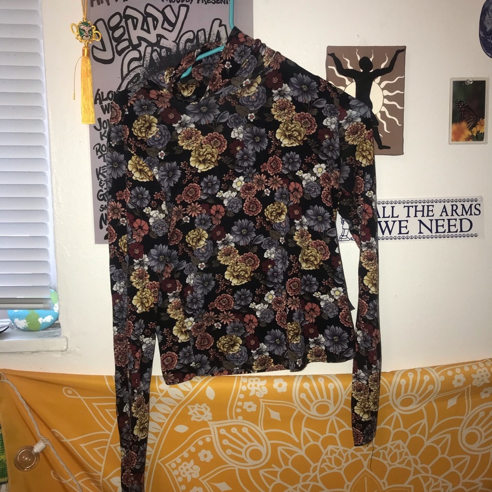 floral turtleneck